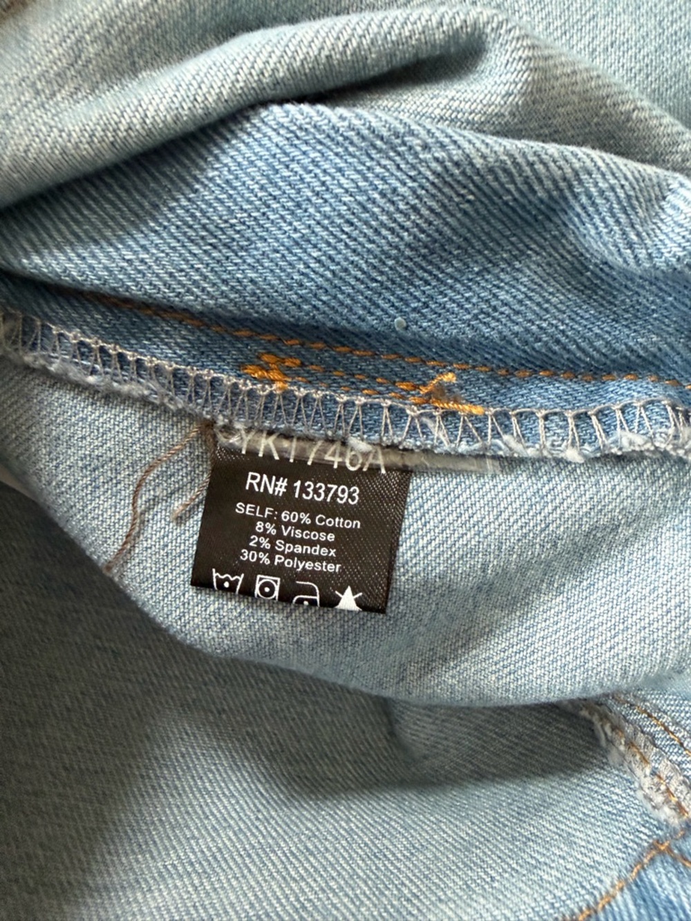 NWT POL Rhinestone Denim Corset Cropped Tank Top size Medium - Picture 11 of 11